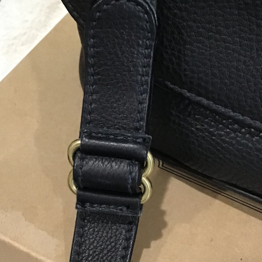 VTG Coach Sonoma Black Flap Crossbody Bag 90s Pebbled Leather Classic City - Picture 4 of 14
